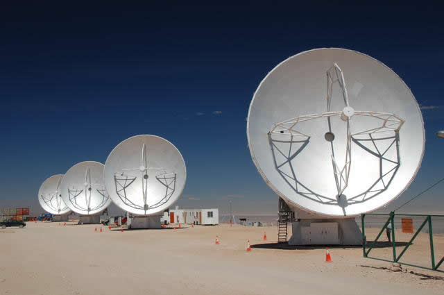 The four 12 meters diameter Japanese antennas